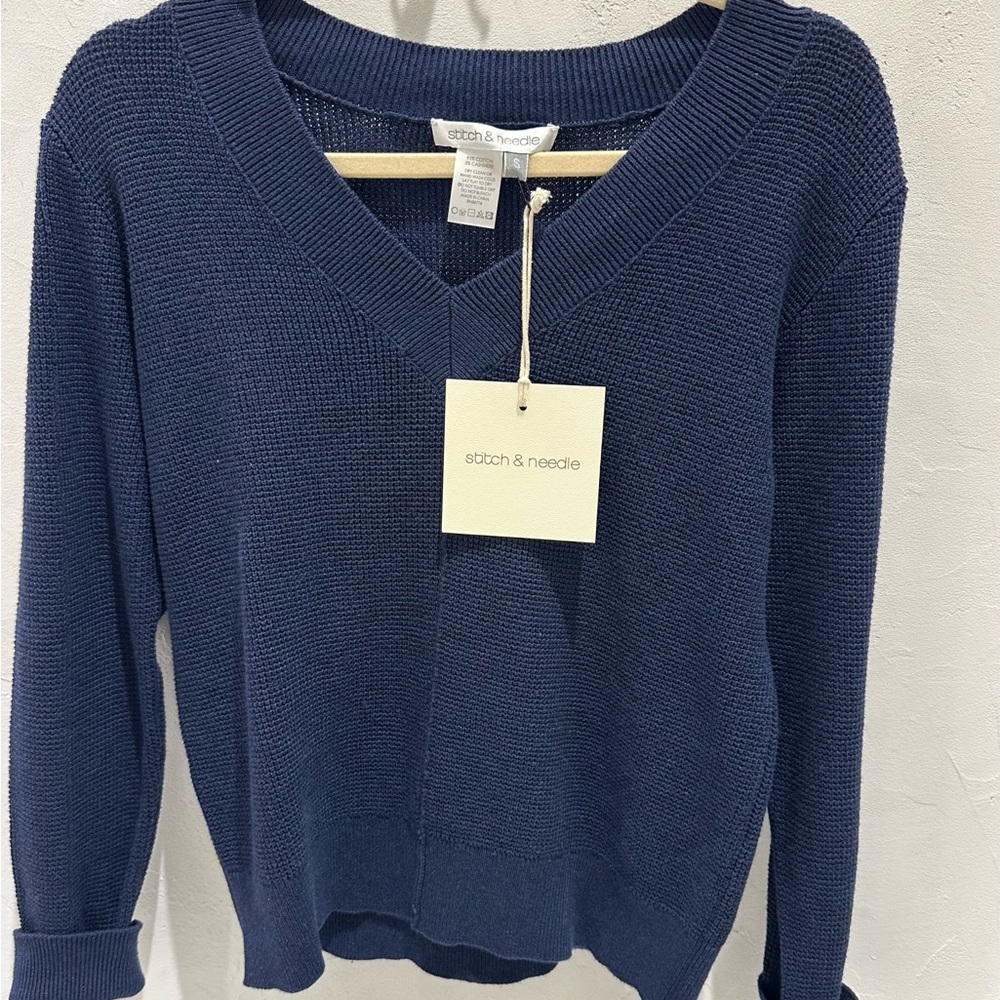 Stitch & Needle Navy Blue Knit Top